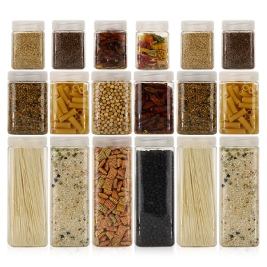 냉장고 사각(화이트) 보관용기 실속형 18P대6 중6 소6