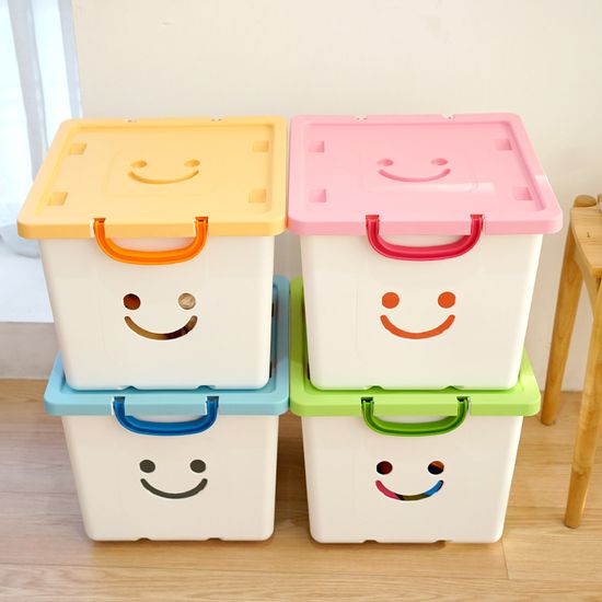 보노하우스 화이트 무빙 해피박스 2P 장난감 정리함