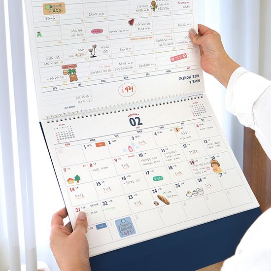 (26-27) 루나 레트로 2년 대형 B4 탁상 달력