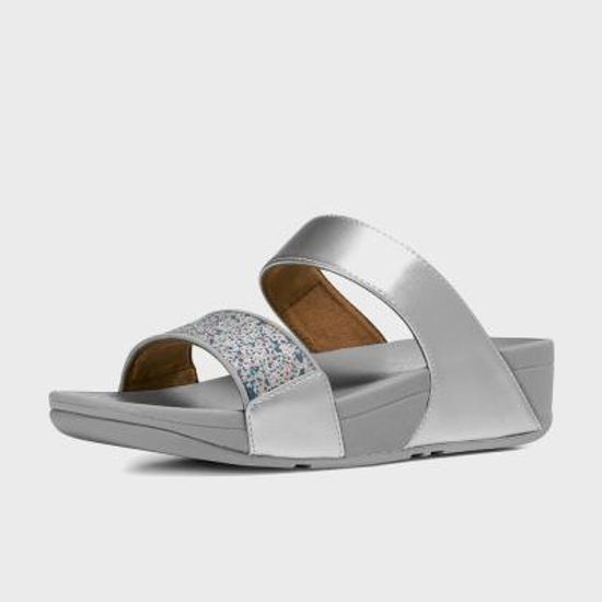 핏플랍 루루 글리터 스플래쉬 슬라이드 Silver