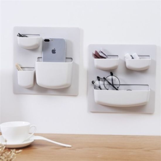 벽걸이 수납포켓 선반 소품정리함