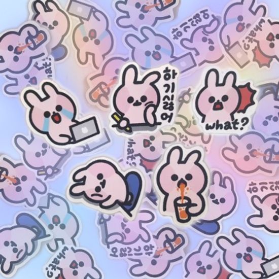 한토끼 조각스티커 세트 (4종/세트)