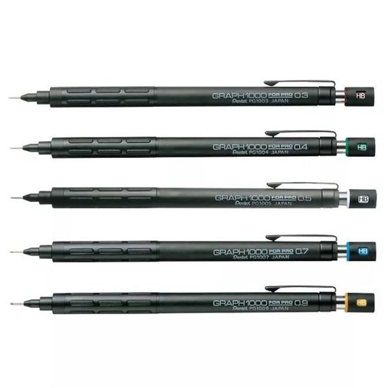 펜텔 0.3mm 샤프펜슬 그래프1000 FOR PRO PG1003+심