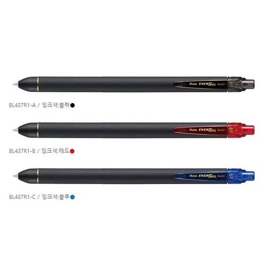 펜텔 0.7mm 메탈팁 슬림중성펜 에너겔 BL437R1 1다스