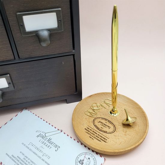 [무료각인]아그네스마틴_메세지 스탠드펜 선물용볼펜