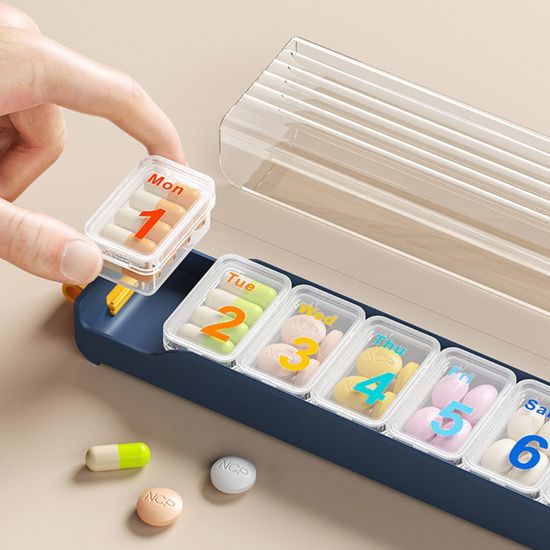 휴대용 요일별 일주일 약통 소분 케이스 미니 보관함