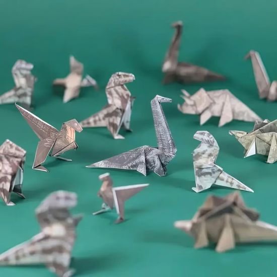 강아지 고양이 공룡 종이접기 키트 쓸데없는 만들기