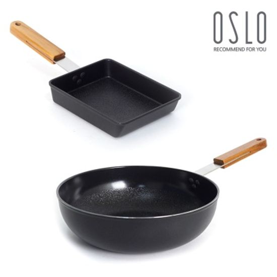 오슬로 IH 인덕션 후라이팬 2종(사각+28궁중)