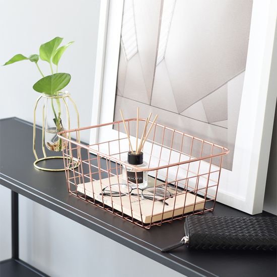 메쉬네팅 집꾸미기 메탈 소품 수납 정리함