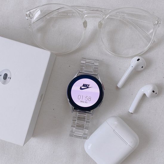 갤럭시워치 투명스트랩 20mm 화이트