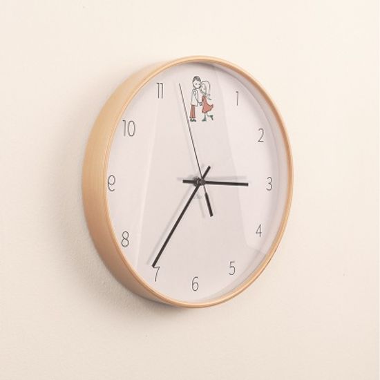 자작나무 무소음 인테리어 커플 벽시계 NET91B