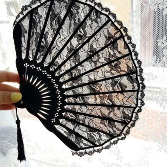레이디 레이스 접이식 부채