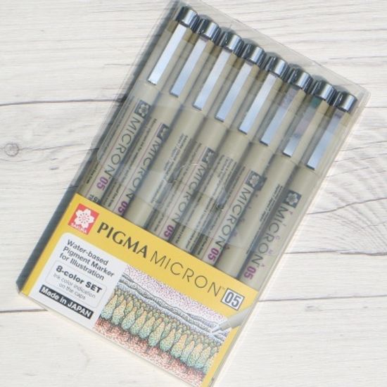 사쿠라 피그마 마이크론 0.45mm 8색세트 05