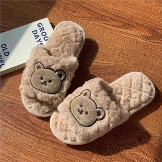 곰돌이 보들보들 러블리 털 슬리퍼 실내화 2color