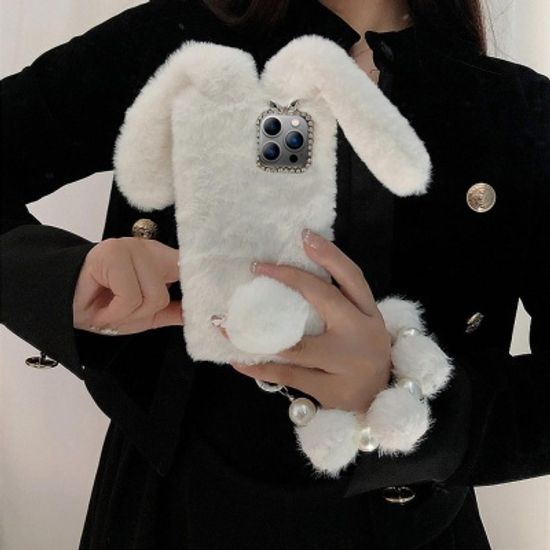 갤럭시 s22 s21 s20 노트 20 10 토끼 스트랩 털케이스