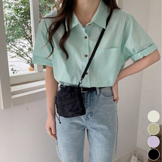 여성 스트링 버킷백 나일론 크로스백 가방(WDB75BB)