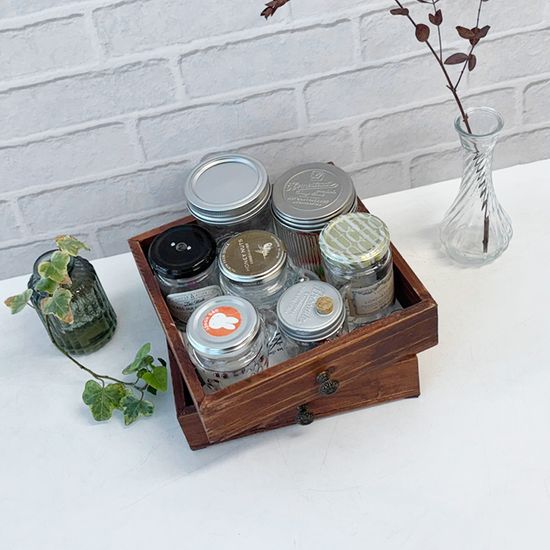 빈티지 프렌치 일러스트 24 서랍모양 우드 트레이