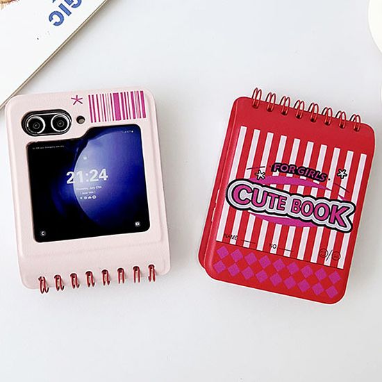 갤럭시 z플립 7 6 5 4 3 노트 수첩 힌지 투명 케이스