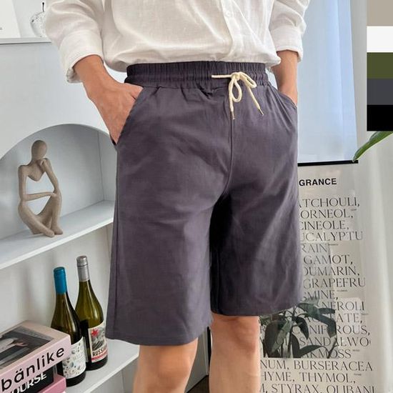 PTU L500M 커플남자린넨여름5부바지