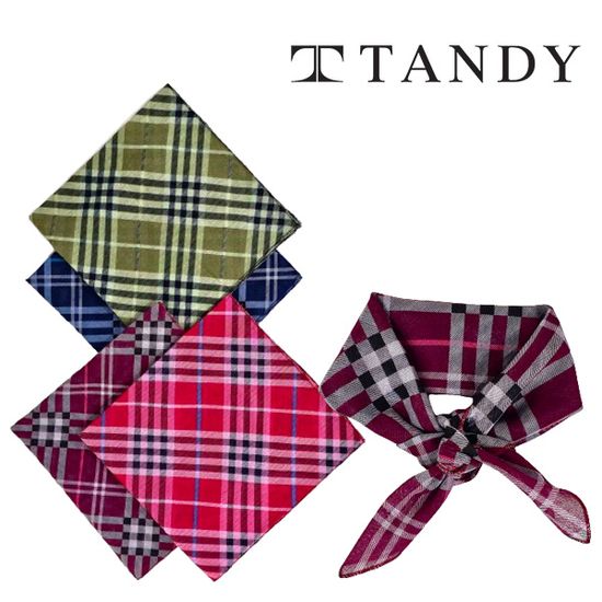 [탠디] TANDY 멀티체크 손수건 스카프