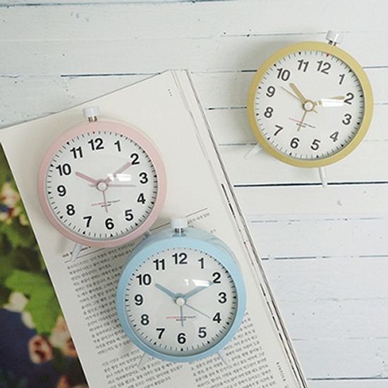 [시우아트] 레트로 무소음 탁상 알람시계 (자명종)