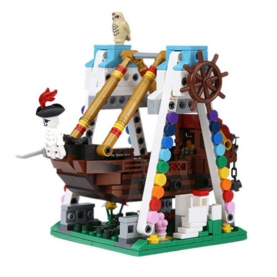 미니놀이동산 바이킹 작동블록 520PCS