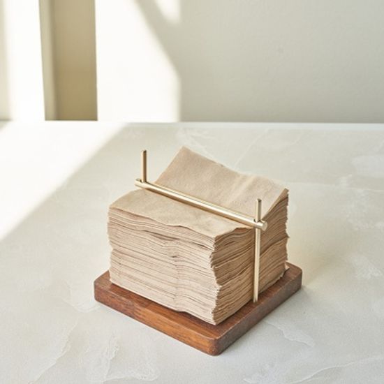 원목 황동 냅킨꽂이 홀더