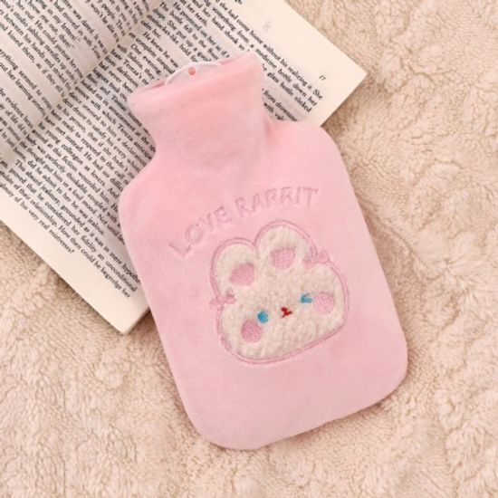 동물 뽀글이 털 자수 보온 물주머니 350ML 찜질 핫팩