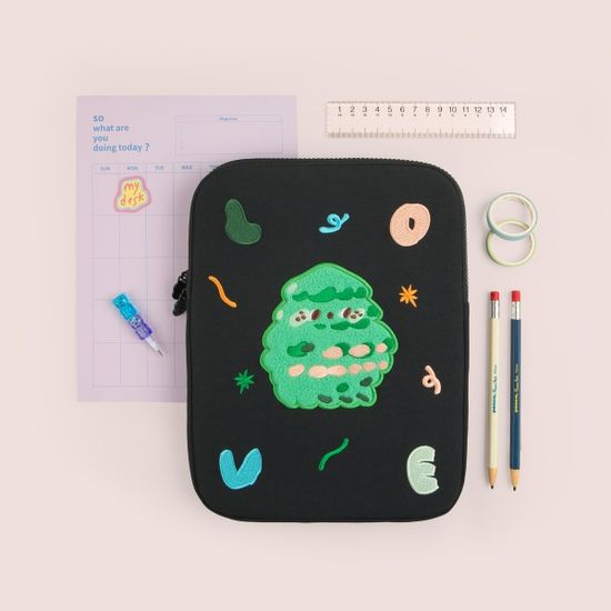 자수 노트북파우치 덤불 (아이패드 11/13/15인치)