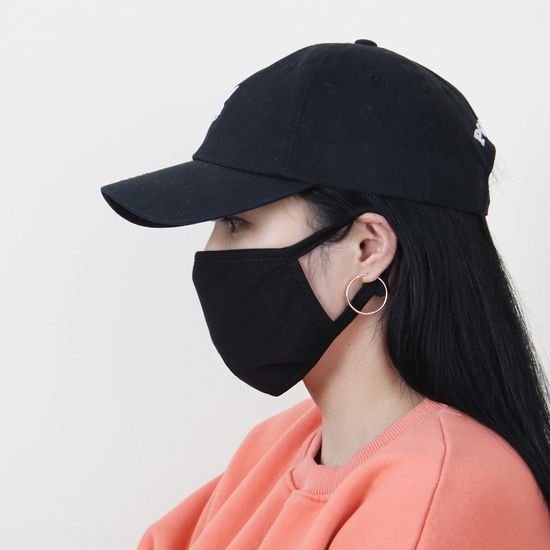 [홈앤시스]3겹 면 마스크(성인용) (블랙)