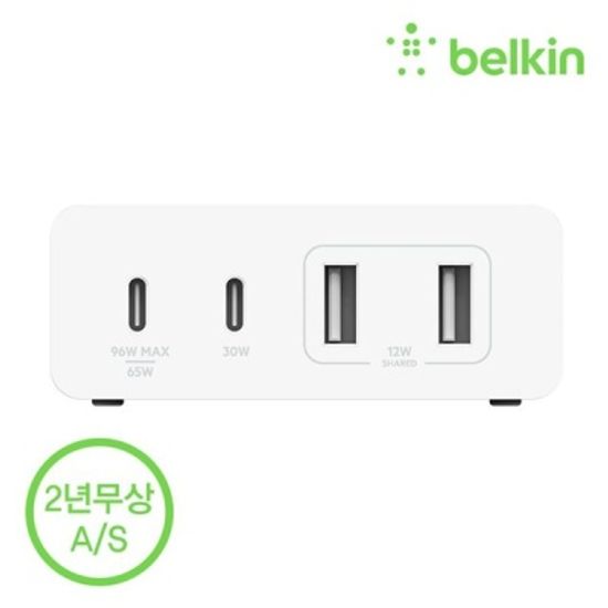 벨킨 4포트 USB-C PD GaN 고속 충전기 WCH010kr