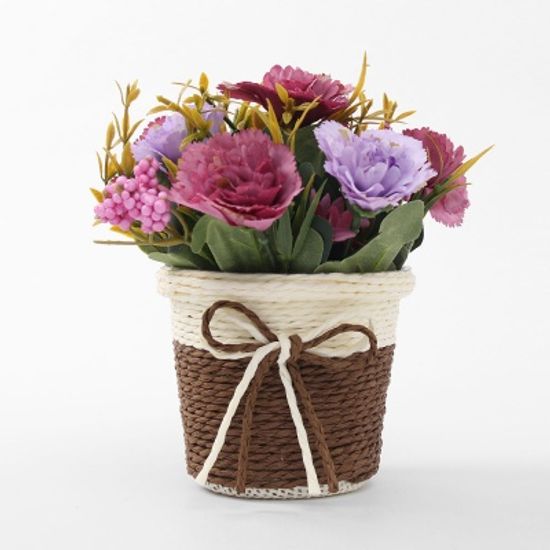 프리티플 카네이션 조화 화분(퍼플) 어버이날 인조꽃