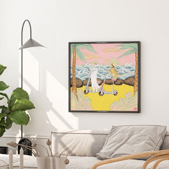 형제해안로 달리기, 루씨쏜 작가 그림