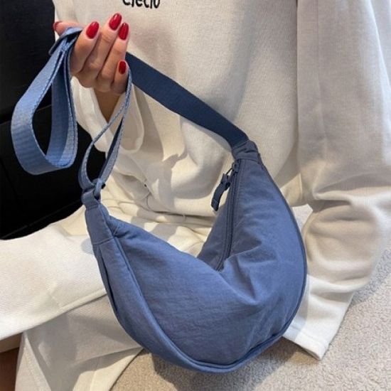 4가지 색상 가벼운 반달 크로스백 여행가방
