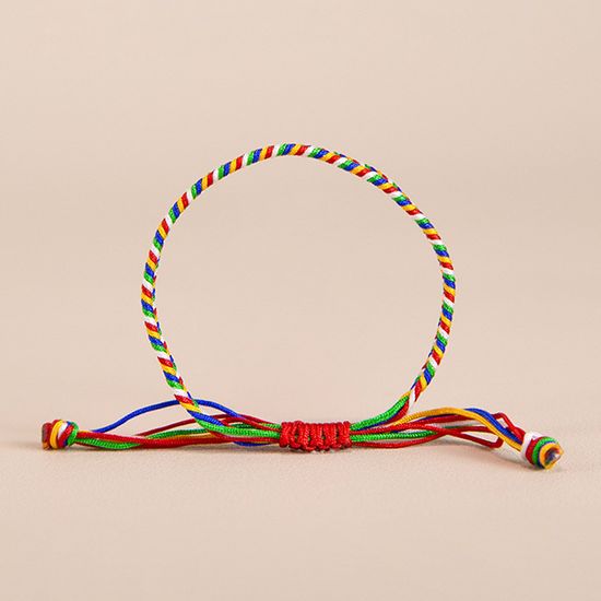 오색실 팔찌 불교 염주 금강저 매듭 오색 끈 팔찌