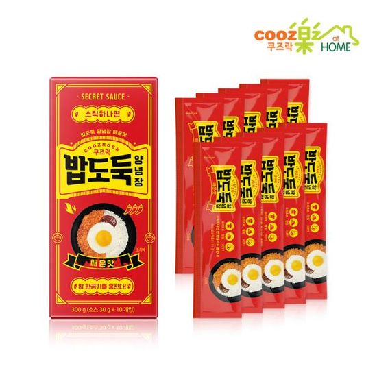 쿠즈락 밥도둑 양념장 매운맛 300g 10개입x1팩