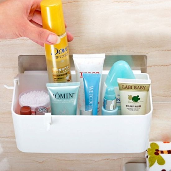 [시바타]매직 강력흡착 다용도 욕실수납함