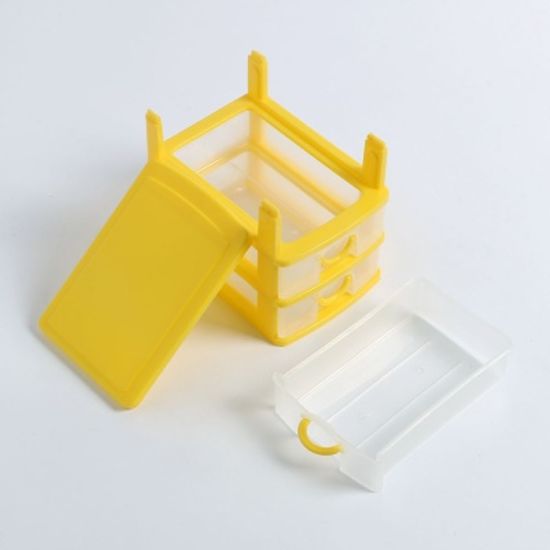 컬러팝 3단 멀티박스(옐로우) / 책상정리 소품정리함