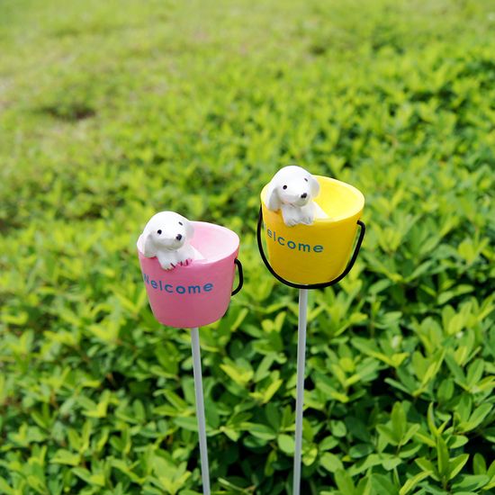 웰컴 양동이 강아지 몰리 가든픽 2p set
