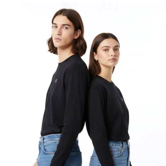 메종키츠네 그레이스폭스 블랙 롱슬리브 긴팔티셔츠