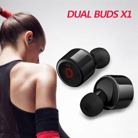 완전 무선 미니 블루투스 이어폰 DUAL BUDS X1