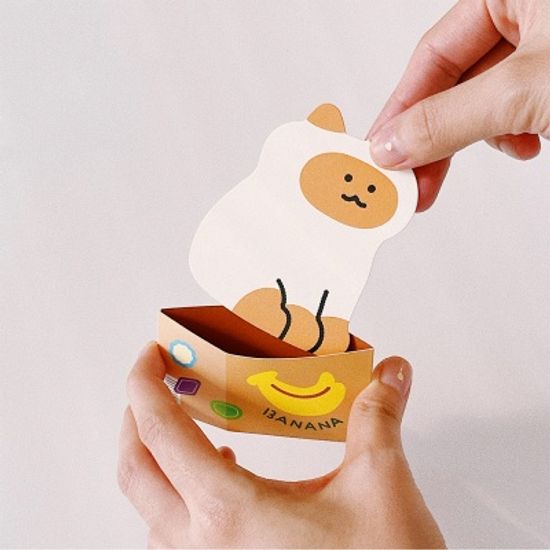 귀여운 고양이 모양 엽서_박스냥 4종