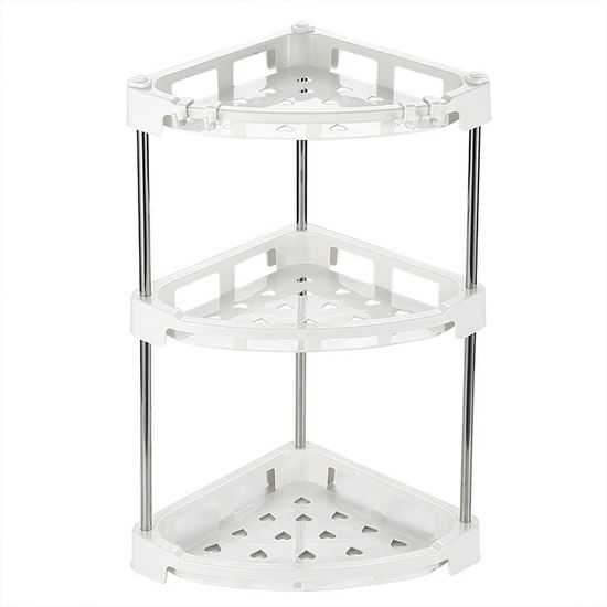 주방 코너 3단 양념통 정리 씽크 싱크 대 선반 수납장