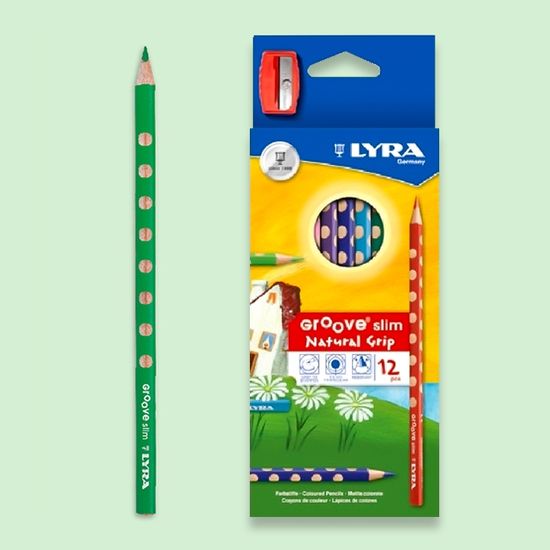 리라 그루브 슬림 색연필 12색 +연필깎이