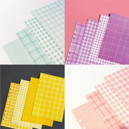 아이씨엘 6공 리필 속지 A5 플레인 체크