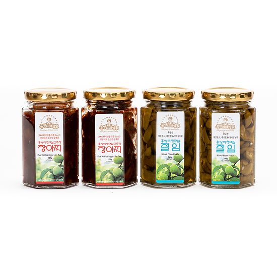 홍쌍리 장아찌 매화반찬세트(절임2+고추장장아찌2)