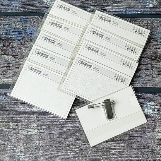 76x50mm(소) 행사용 PVC 집게명찰 NT0034 10개