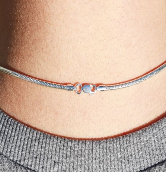 스넥 실버줄 은목걸이 2.5mm 남여공용 뱀줄 유니크