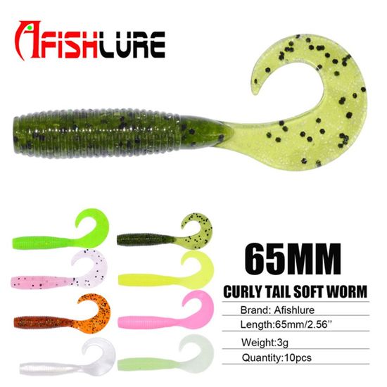 뿜뿜 65mm 3g 컬리 테일 그럽 소프트웜(W18E167)