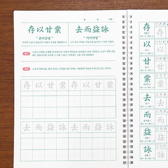 천자문을 쓰다 - 천자문 쓰기 노트 (어른 학습지⑩)
